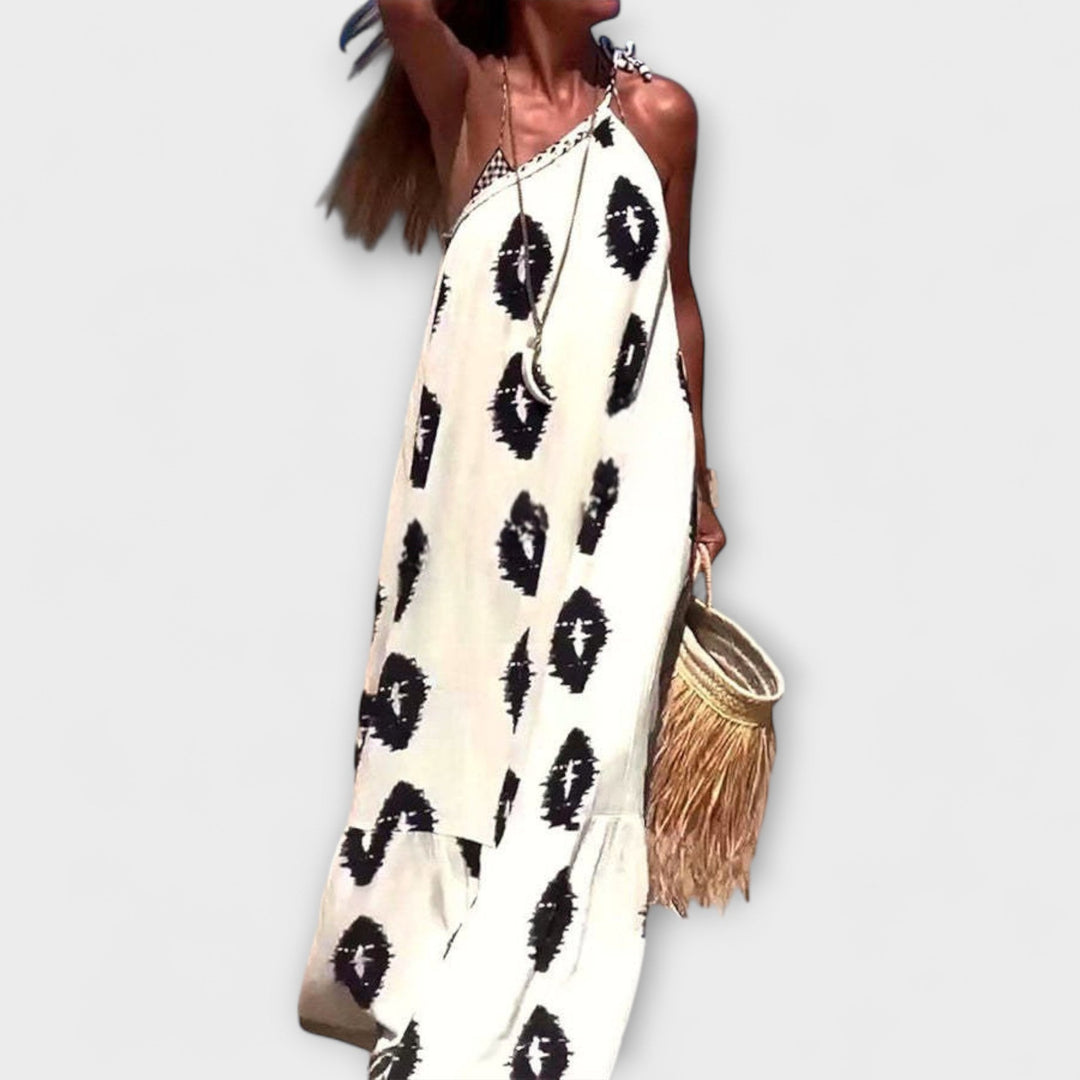 Isla – Sunray Vibes One-Shoulder Maxi Dress