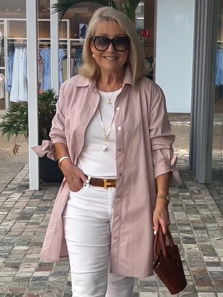 Isalyn – Flattering Cotton Jacket with Stand Collar