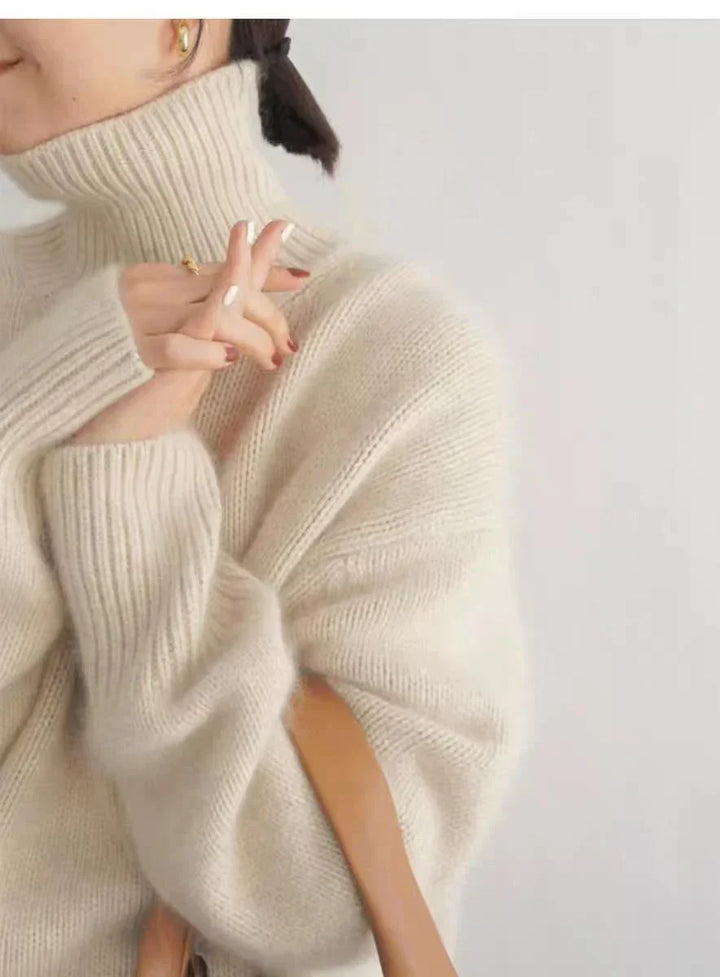 Kayla – High Collar Loose Knitted Jumper
