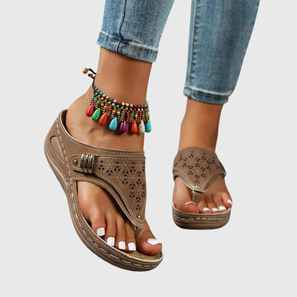 Kaylie | Women's Slip-On Orthopedic Sandals with Wedge Sole and Arch Support