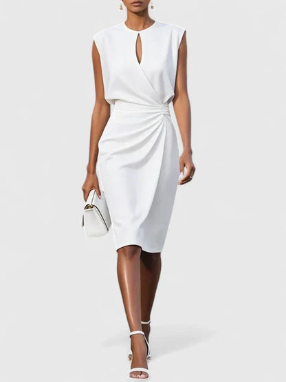 Lisandrah | Women's Sleek-Cut Solid Color Dress with Flattering Silhouette
