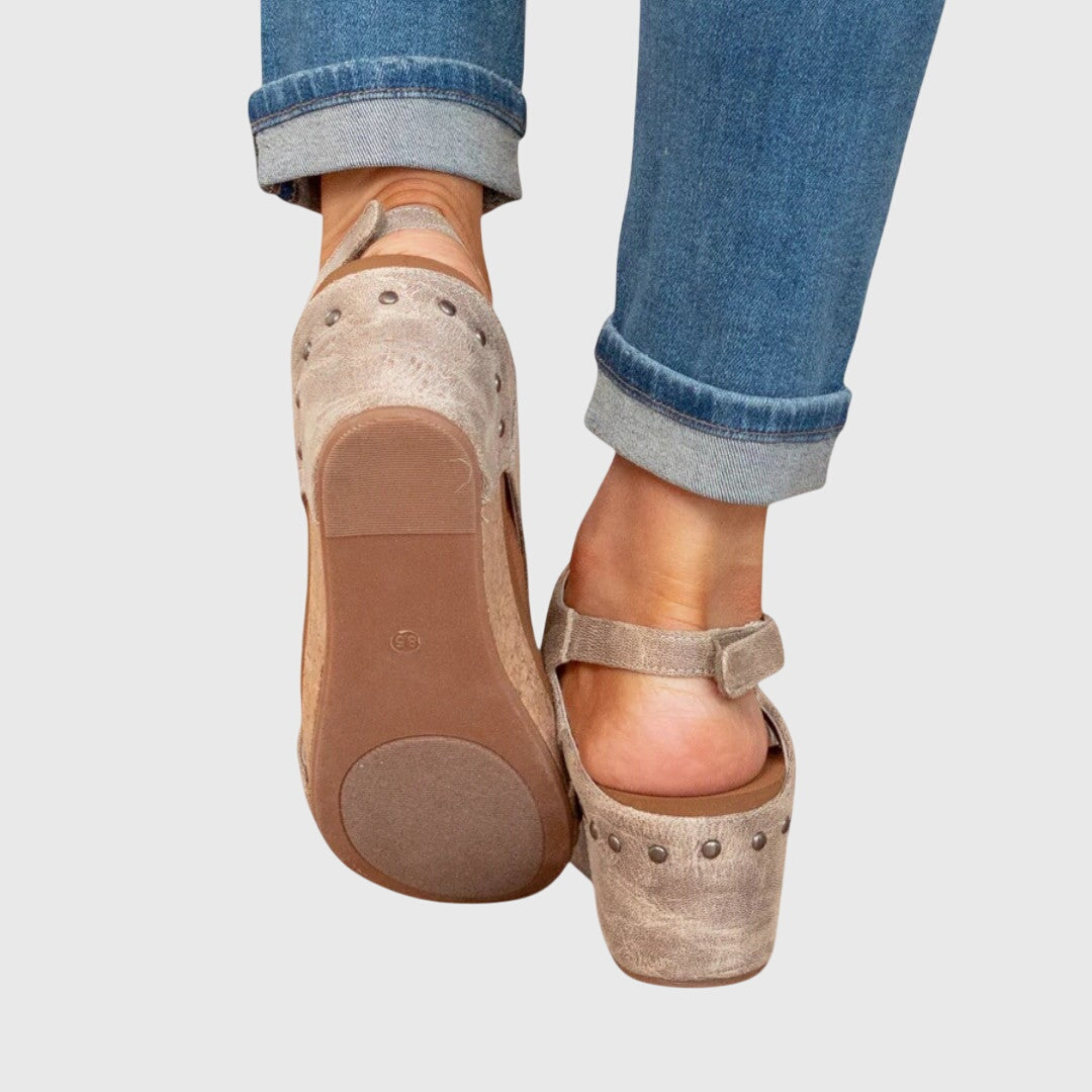 Adela | Women's Orthopedic Wedge Sandals with Adjustable Buckle and Cushioned Insole