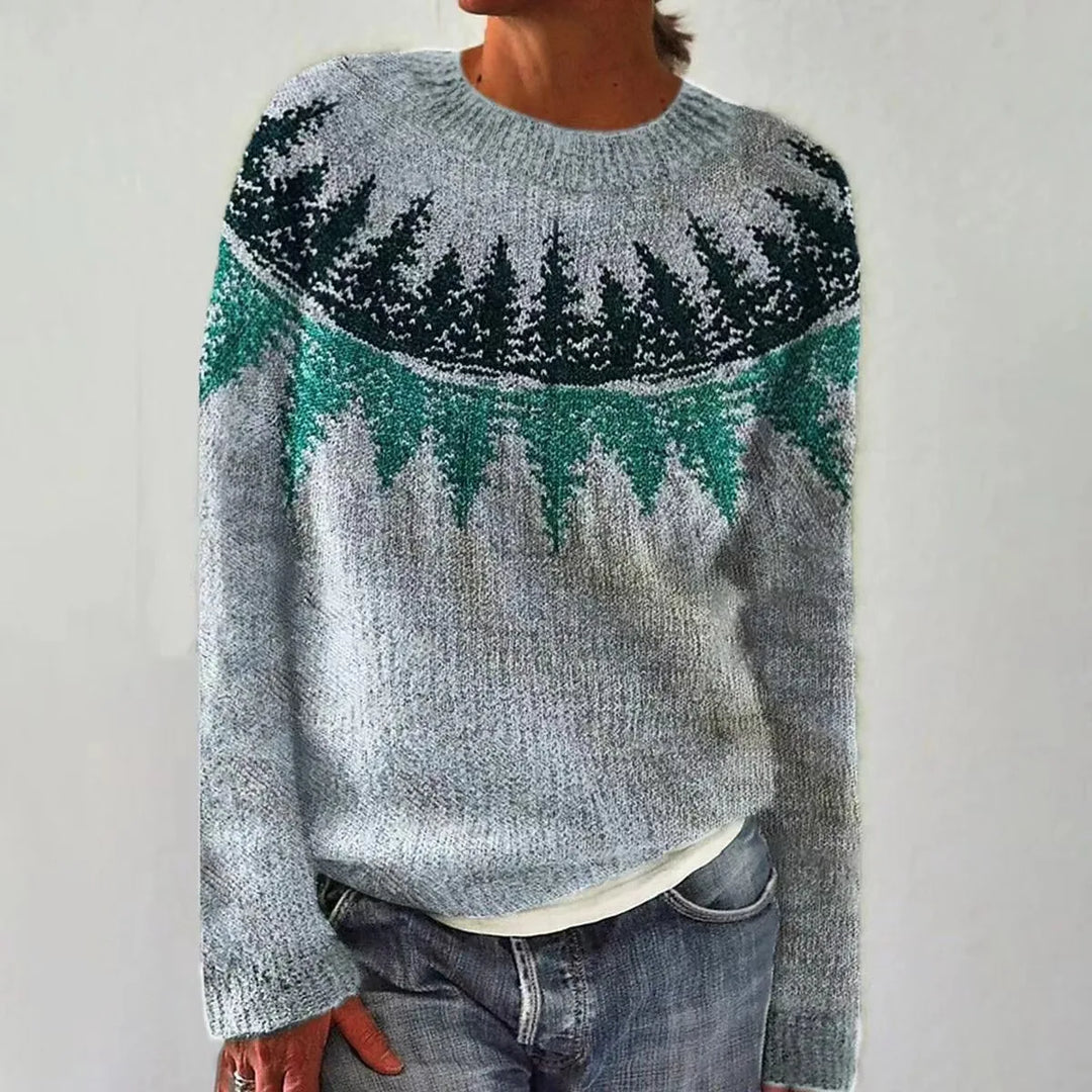 Lexi – Retro Nordic Pattern Autumn Jumper