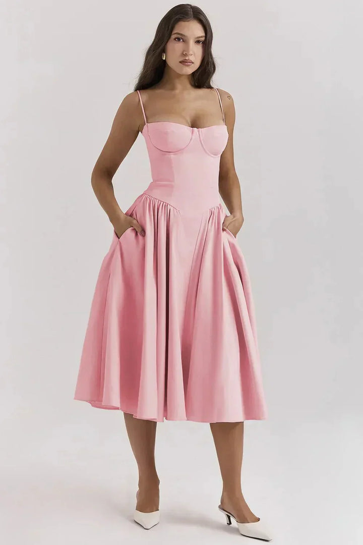 Emma | Waist-Enhancing Midi Dress